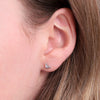 Three Star Stud Earrings - sterling silver-NuNu jewellery