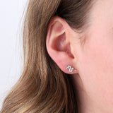 Snake Stud Earrings - sterling silver-NuNu jewellery