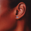 Blue Leaf Crystal Earrings Studs - sterling silver-NuNu jewellery